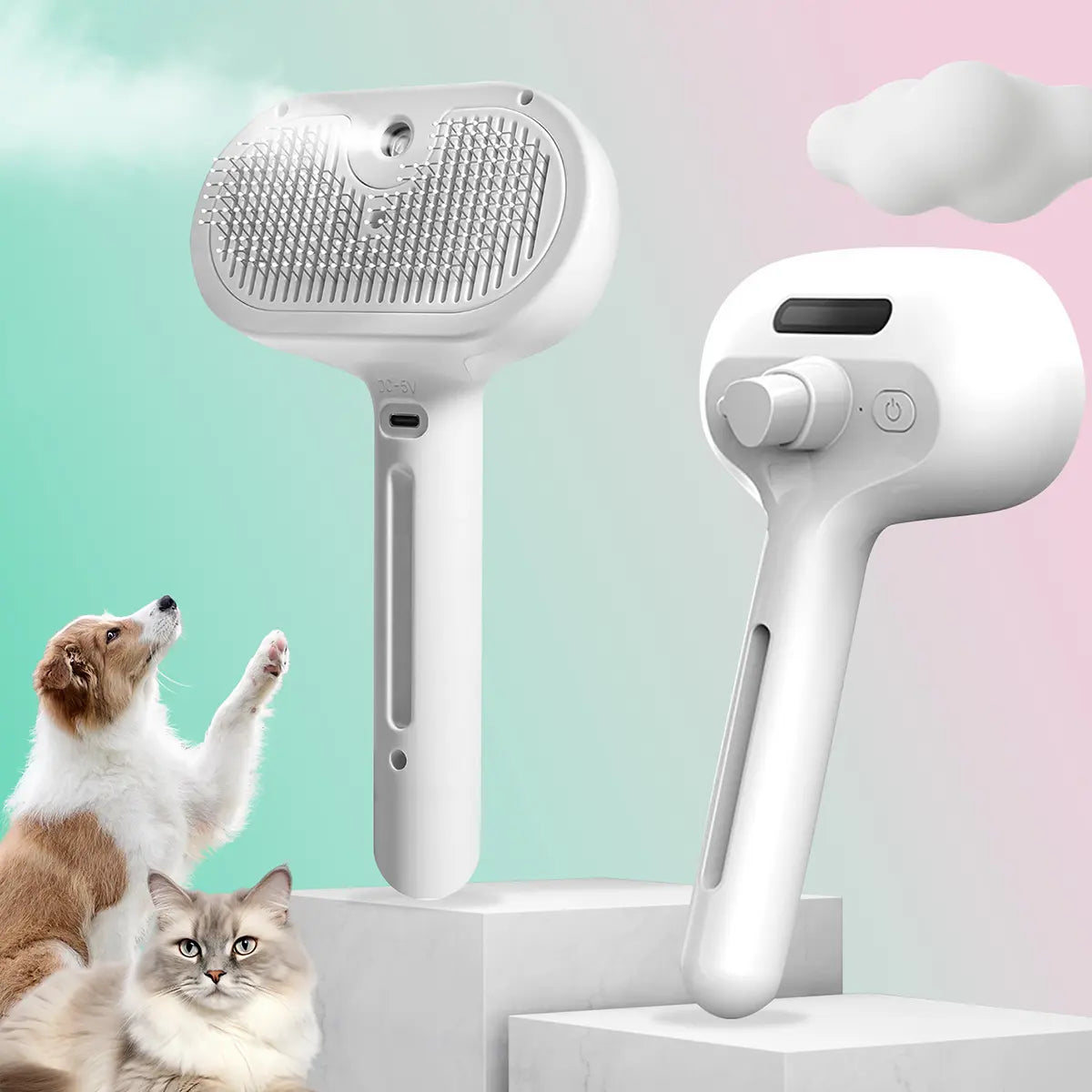 Pet spray hair removal comb, one button hair removal comb, spray odor removal, cat brush, dog beauty brush