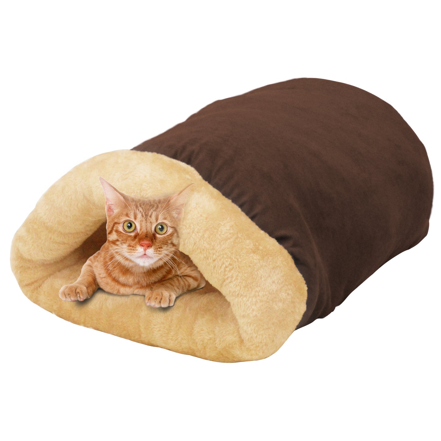 The Ultimate 2-in-1 Self-Warming Cat Burrow & Play Mat