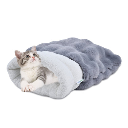 The Ultimate 2-in-1 Self-Warming Cat Burrow & Play Mat