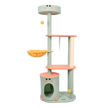 34" Sage Green Cat Tree Tower with Condo & Plush Perch | Nature-Inspired Cat Furniture for Indoor Cats - Catpick