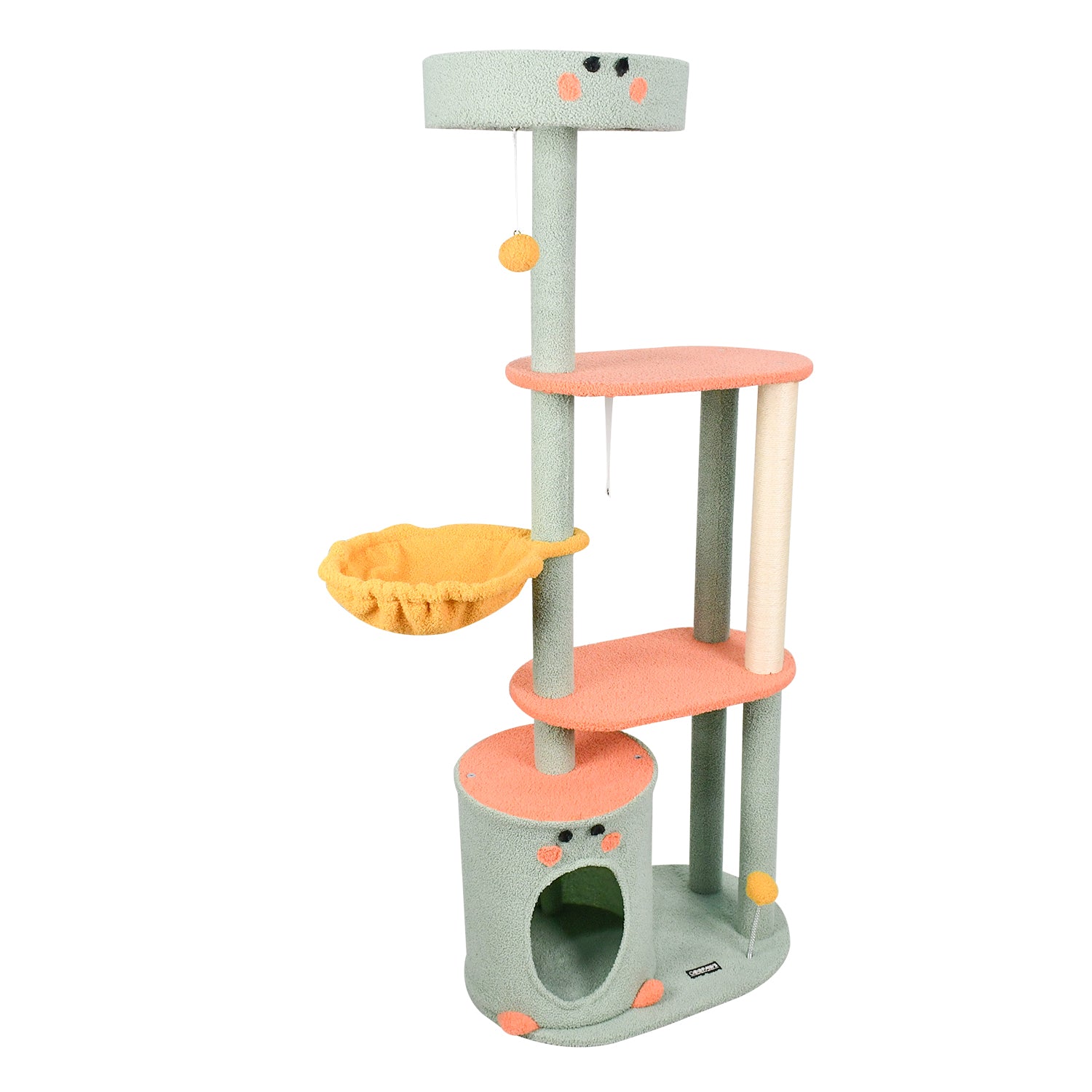 34" Sage Green Cat Tree Tower with Condo & Plush Perch | Nature-Inspired Cat Furniture for Indoor Cats - Catpick