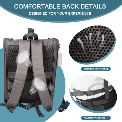 GooPaws Adventure Pet Carrier Backpack – Expandable, Breathable Mesh & Collapsible for Dogs & Cats (Up to 25 lbs) – Ideal for Hiking, Camping & Travel