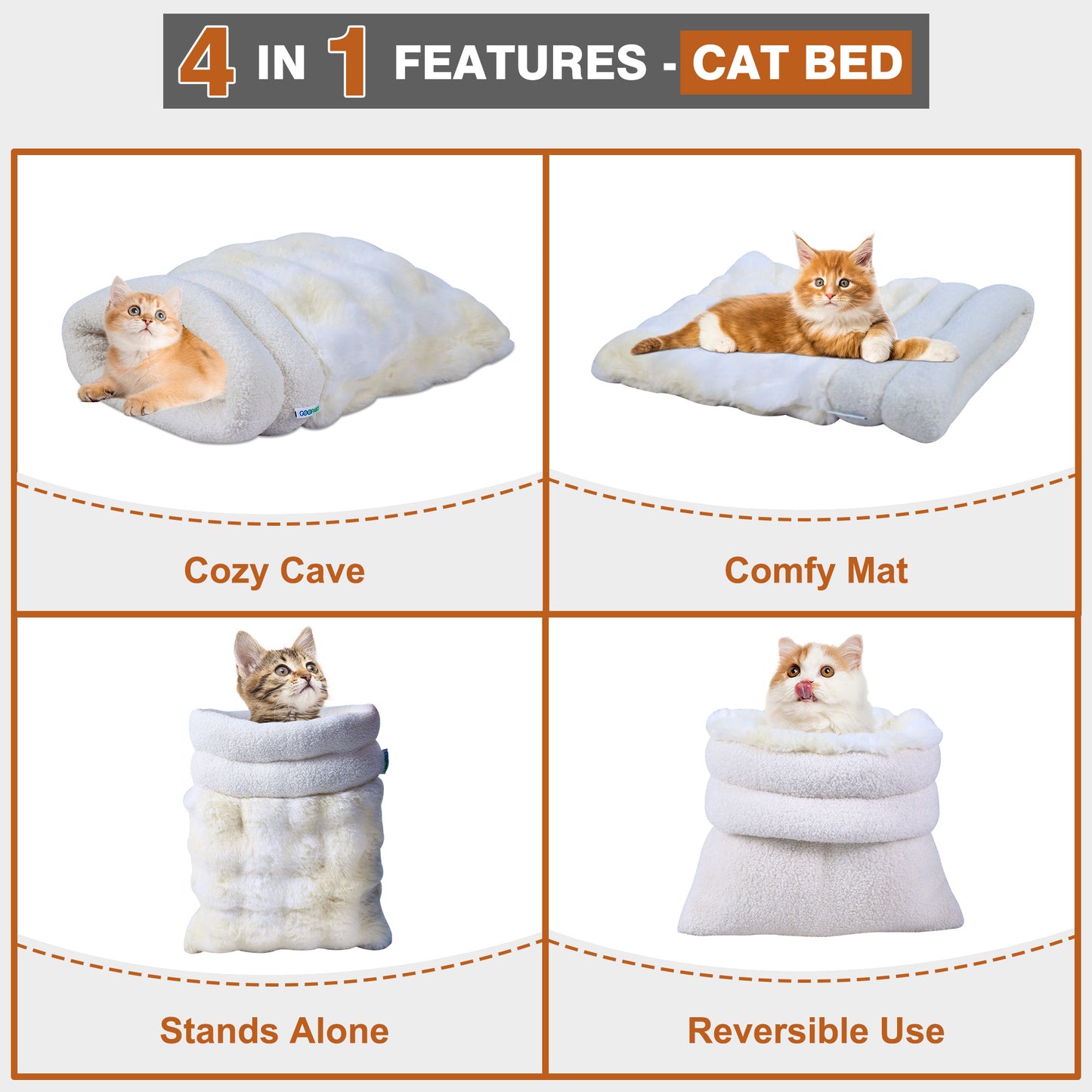 The Ultimate 2-in-1 Self-Warming Cat Burrow & Play Mat