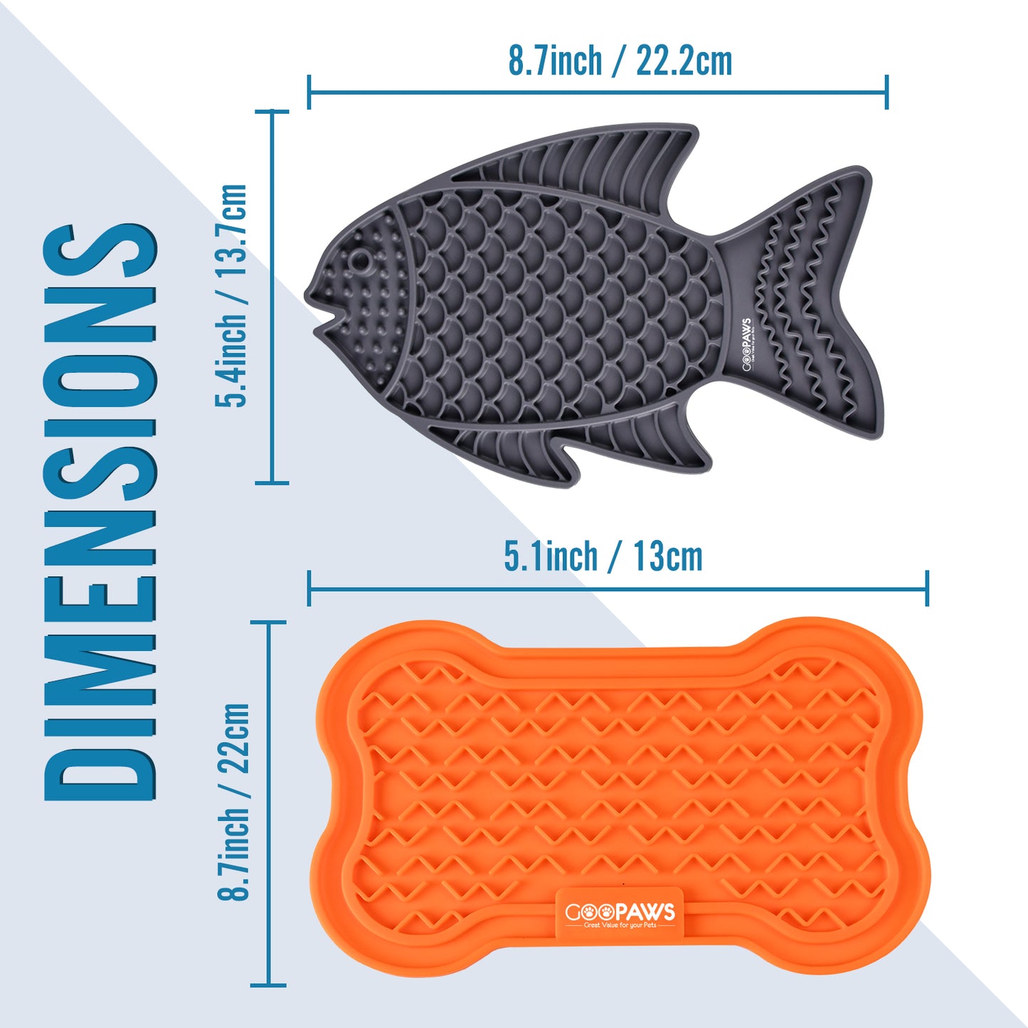 Goopaws Calming Lick Mat (2-Pack) - Anxiety Relief & Boredom Buster for Dogs | Slow Feeder Treat Mat with Suction Cups