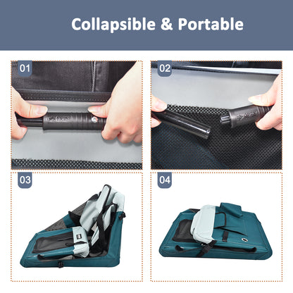 Jespet GooPaws Portable Soft Pet Crate | 3-Door Folding Travel Kennel for Dogs & Cats | Indoor/Outdoor & Car Ready