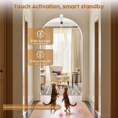 The Ultimate Boredom Buster: Automatic 2-in-1 Laser & Wand Cat Toy