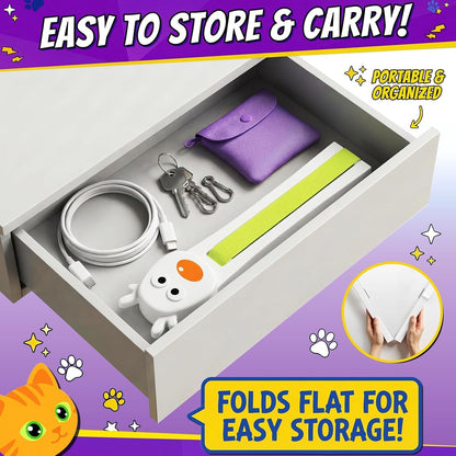 Interactive Cat Toy for Indoor Cats: Door-Mounted Automatic Moving Enrichment Cat Toy with Adjustable Motion Modes, Rechargeable Electric for Kittens & Bored Adult Cats, Hands-Free Pet Play Accessory