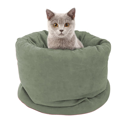The Ultimate 2-in-1 Self-Warming Cat Burrow & Play Mat