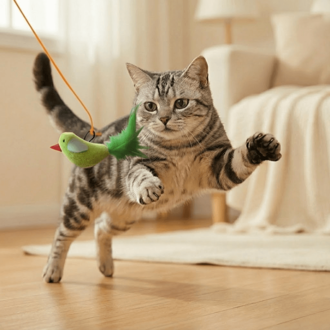 The Original Catpick® Silent Hunter: Realistic Flying Bird Teaser