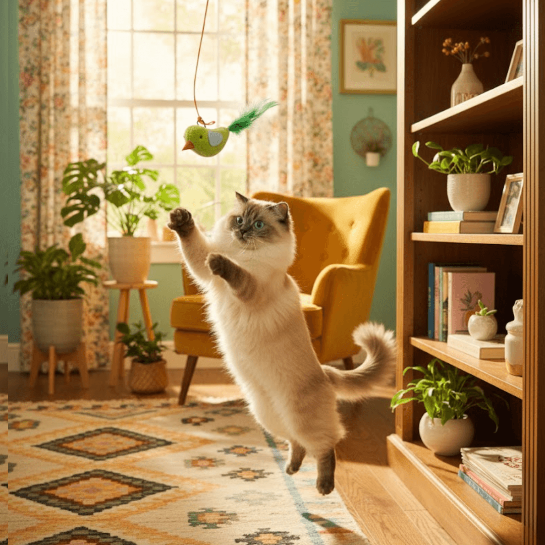 The Original Catpick® Silent Hunter: Realistic Flying Bird Teaser